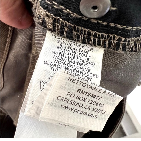 PRANA Women's size 31 Dark Mud Kayla Straight Leg Pant Organic Cotton Outdoor - Picture 6 of 7